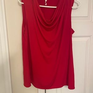 Red silk top